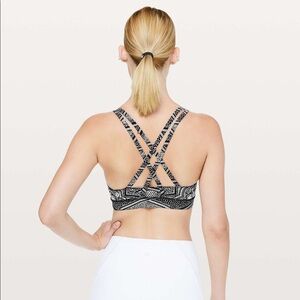 Lululemon Energy Bra - Inked Ice Grey Black